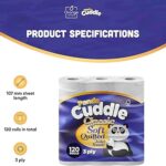 Panda Cuddle 3‑Ply Quilted Toilet Paper-Pack of 120